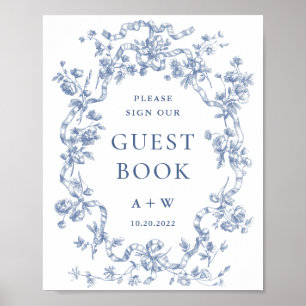 Poster Ornamentado Vitoriano Grace Dusty Sinal Azul de Gu