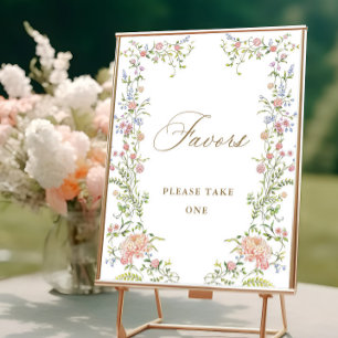 Poster Ornamentado Vitoriano Grace Floral Favorece Sinal