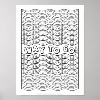 Poster OrnaMENTAL #0161 Way to Go Color Your