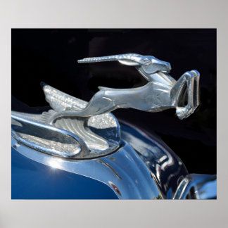 Poster Ornamento da capota do carro vintage restaurado