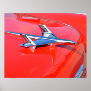 Poster ornamento de carro vintage
