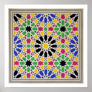 Póster Ornamento do mosaico no lado sul da corte de