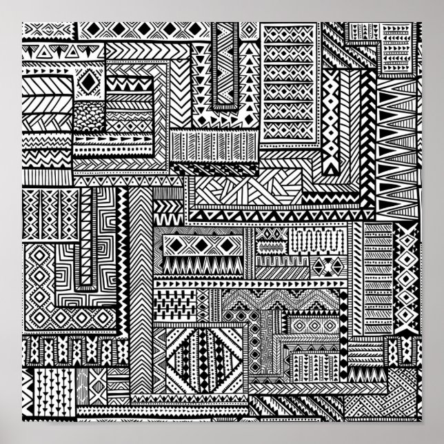 Poster Ornamento Étnico 2 (Frente)