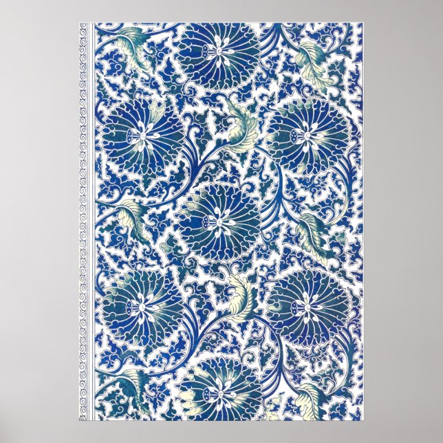 Poster Ornamento Floral Chinês por Owen Jones (Frente)