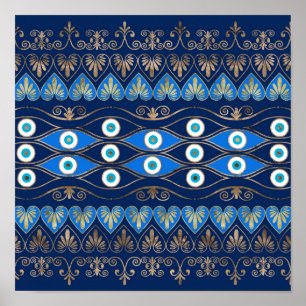 Poster Ornamento ocular grego Mau