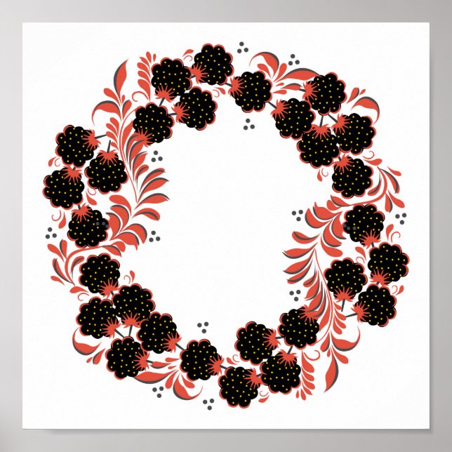 Poster Ornamento russo nativo (Frente)