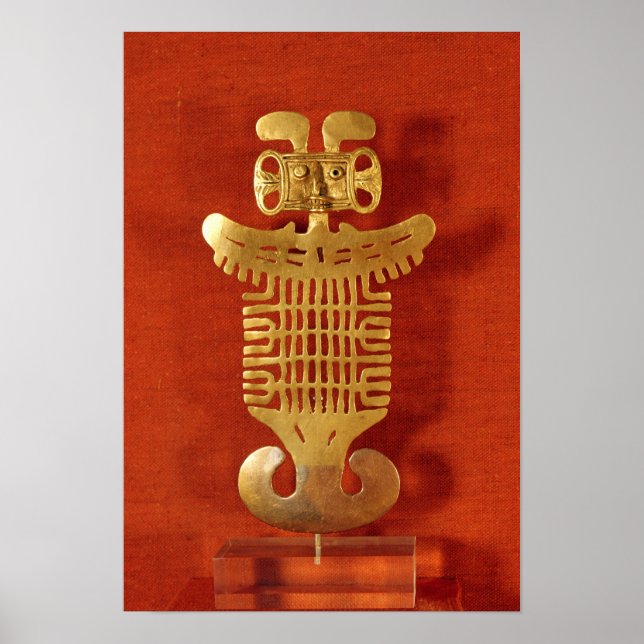 Poster Ornamento Tolima sob a forma de cabeça humana (Frente)