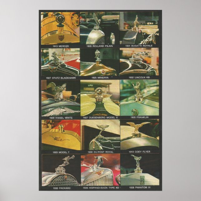 Poster Ornamentos Antigos do Radiador (Frente)