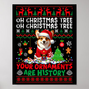 Poster Ornamentos De Árvores Do Xmas São Papais noeis De