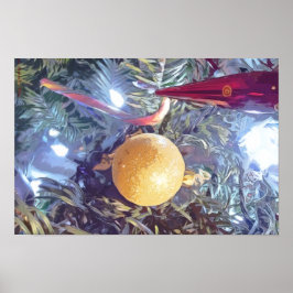 Poster Ornamentos de férias de inverno