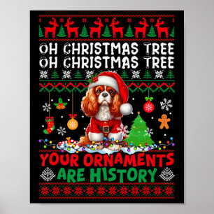 Poster Ornamentos De Xmas São História Cavaliador Rei Cha