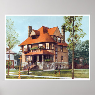 Poster Ornate Victorian-Era House