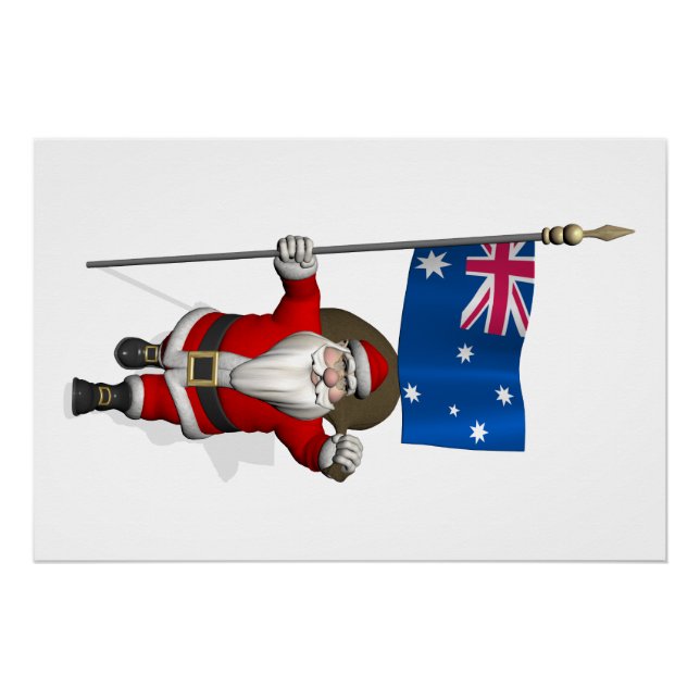 Póster Ororgulhoso Aussie Santa Claus (Frente)