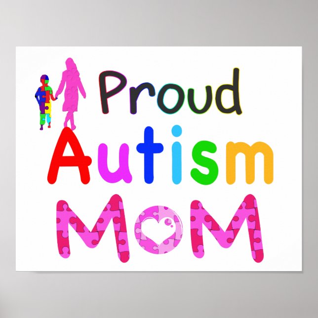 Poster Ororgulhoso Autismo Mãe (Frente)