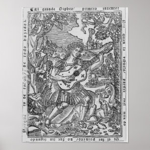 Póster Orpheus Playing Music