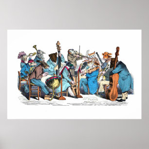 POSTER ORQUESTRA DE FAZENDAS ANIMAIS DE LÍNGUA MUSICAL