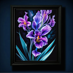 Poster Orquídea Azul