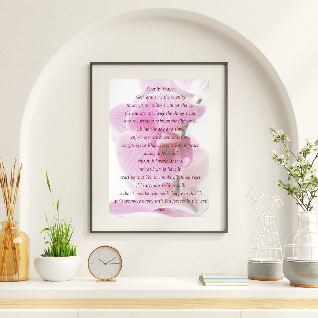 Poster Orquídea de Serenidade Orquídea Rosa Elegante (Criador carregado)