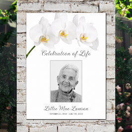 Poster Orquídea Em Memória Carinhosa Foto Memorial Funera
