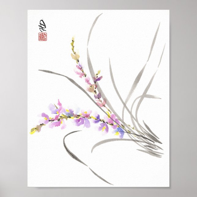 Poster Orquídea Selvagem Dançante (Frente)