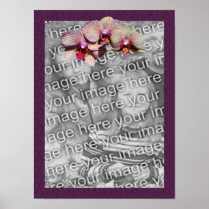 Poster Orquídea Trio Adicione Sua Foto