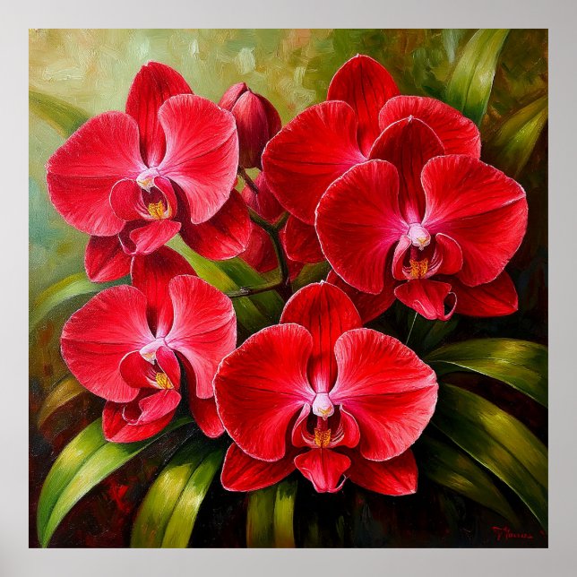 Poster Orquídeas Lindas em uma Composição Artística (Frente)