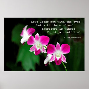 Póster Orquídeas na Aquarela
