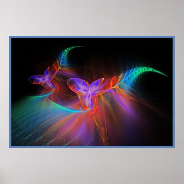 Póster Orquídeas neon (Frente)
