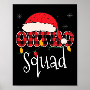 Poster Ortho Squad Xadrez Diversão Natal Ortopedicia Trip