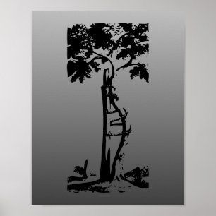 Póster Orthopedic Crooked Tree on Gradient