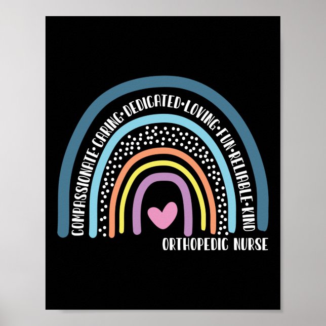 Poster Orthopedic Nurse Compassionate Caring Dedicated (Frente)