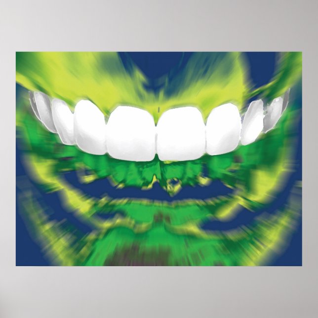 Poster Ortodontista Design de dentes frontal (Frente)