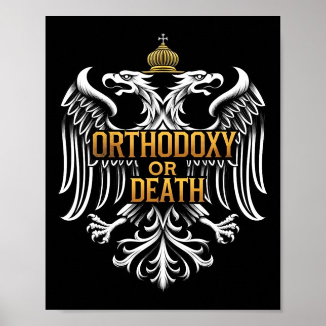 Poster Ortodoxo Christian Bizantine Eagle Ortodoxy Ou De (Frente)