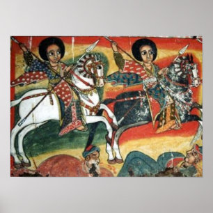 Poster ortodoxo etíope da pintura da igreja de