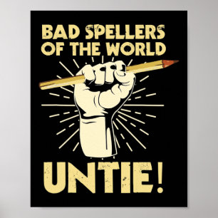 Poster Ortografia Do Mundo Une Dislexia Disléxica Awar