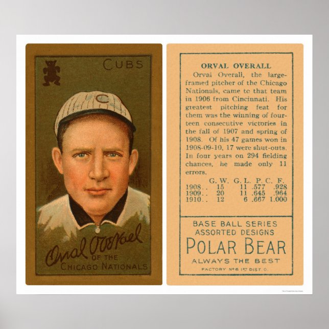 Póster Orval Global Cubs Baseball 1911 (Frente)