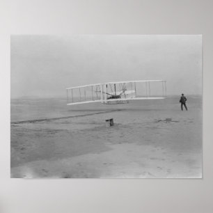 Poster Orville Wright no primeiro voo a 120 pés