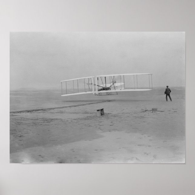 Poster Orville Wright no primeiro voo a 120 pés (Frente)