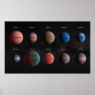 Poster Os 10 Exoplanetas Wasp De Júpiter Quente
