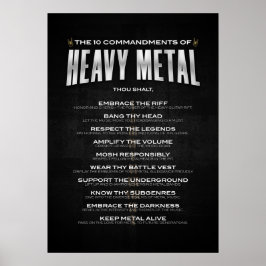 Poster Os 10 Mandamentos de Metal Pesado