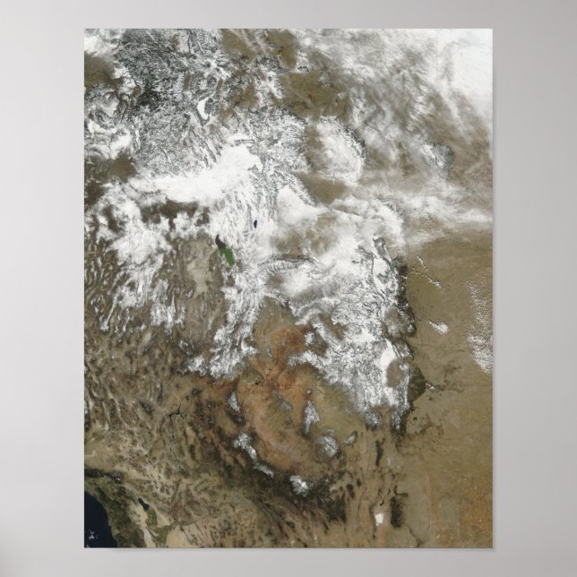 Poster Os altos picos das Montanhas Rochosas (Frente)