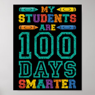 Poster Os alunos são 100 dias mais inteligentes Crianças