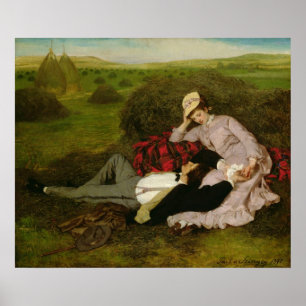 Póster Os amantes, 1870