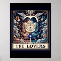 Os amantes Tarot Celestial Man & Woman Soulmates