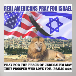 Póster Os americanos reais Pray para Israel