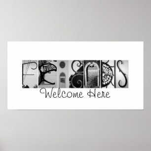 Póster Os amigos dão boas-vindas aqui à fotografia 10x2