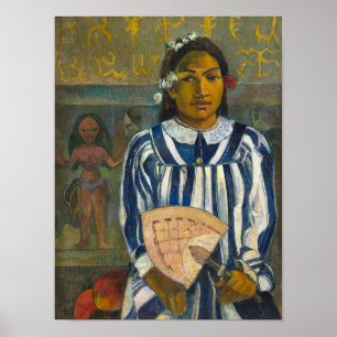 Poster Os Ancestrais de Tehamana Paul Gauguin