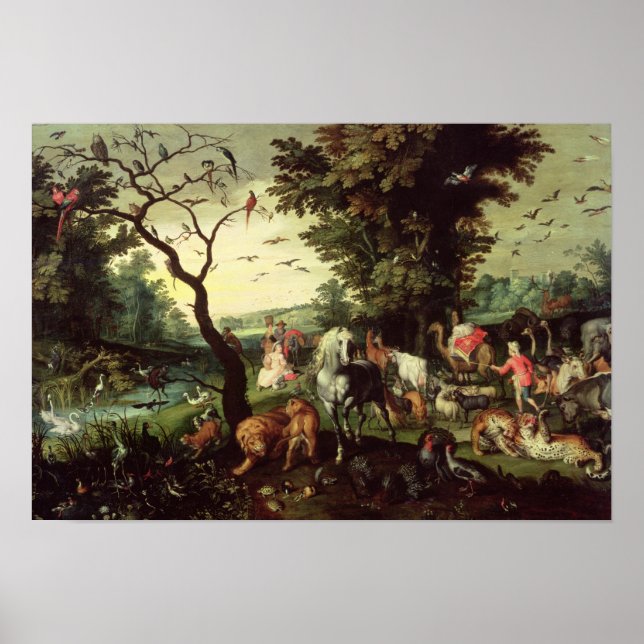 Poster Os animais entrando na arca de Noé (Frente)