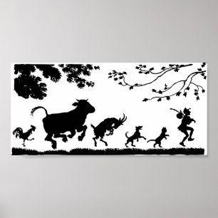 Poster Os animais seguem o líder