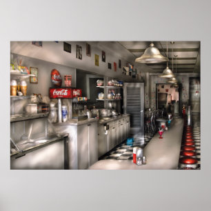 Póster os anos 50 - a fonte de soda